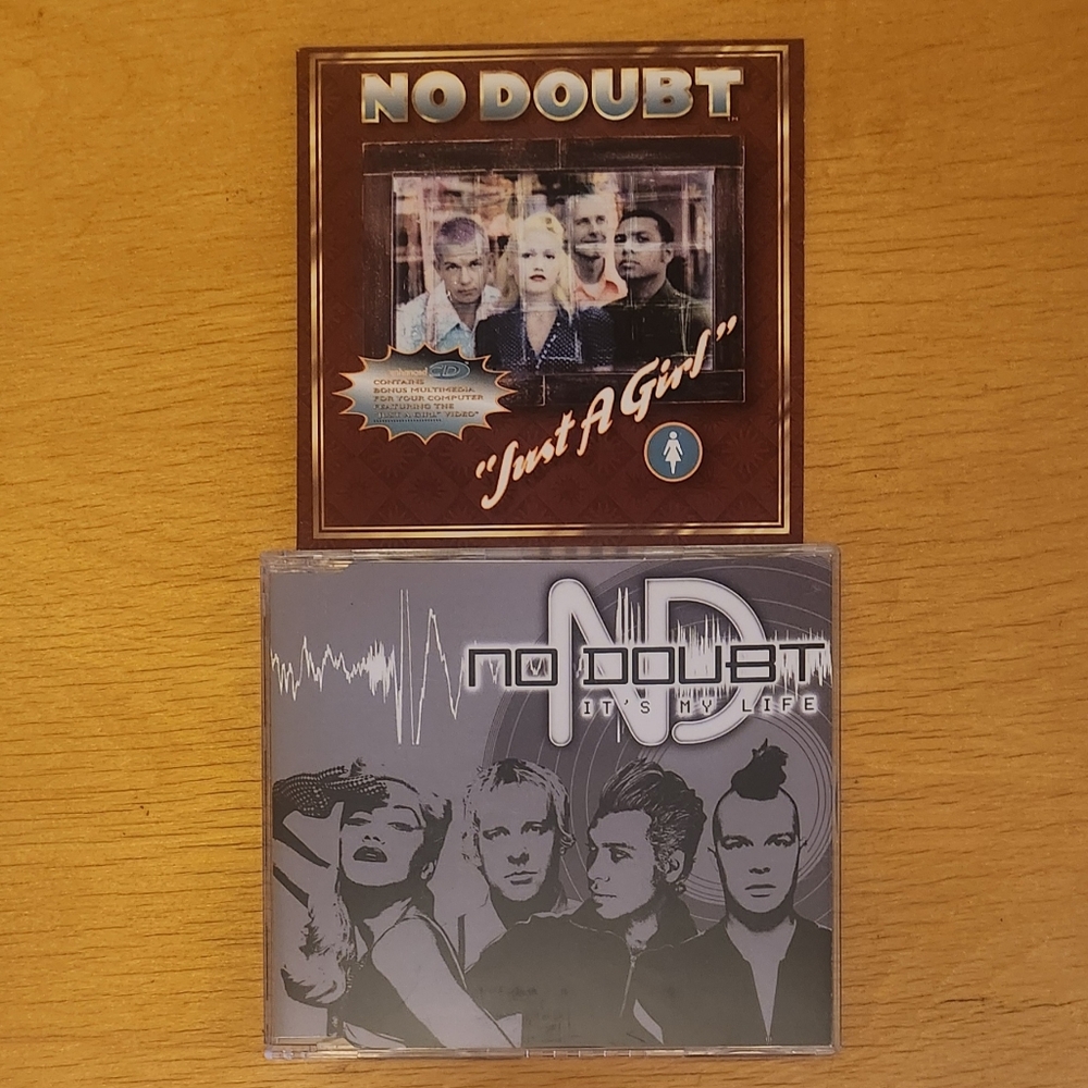 No Doubt "Just A Girl", "It's My Life" - 1990s 00s CD Singles (Lot of 2) 